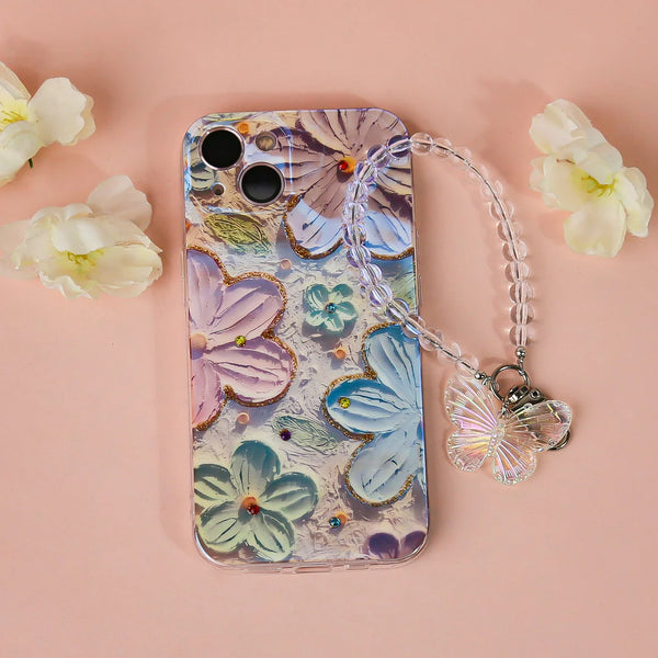 Blooming Secrets Floral Paradise Lanyard Case