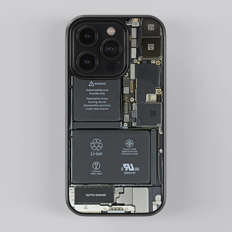 Phone Circuit X Ray Teardown Glass Case