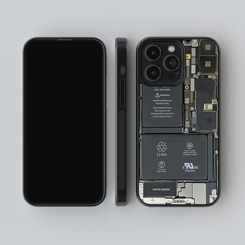 Phone Circuit X Ray Teardown Glass Case