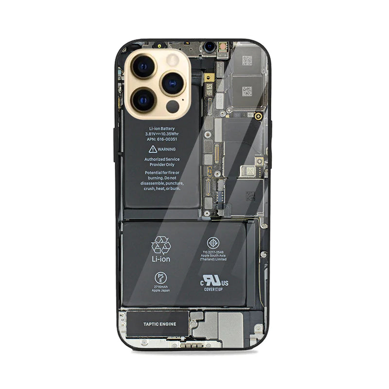 Phone Circuit X Ray Teardown Glass Case