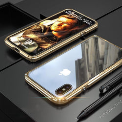 iPhone X- series Electronic Auto-Fit Magnetic Transparent Glass Case with 360°