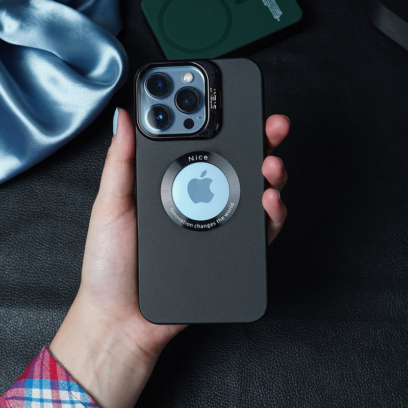 Luxury Camera Protector Stand Case With Logo Cut  - iPhone