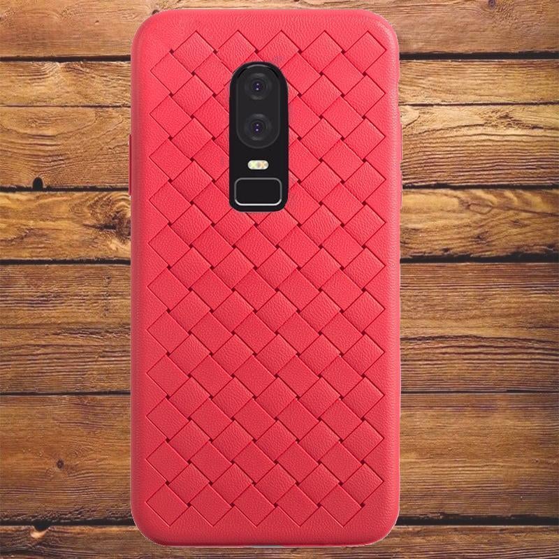 OnePlus 6 Ultra-thin Grid Weaving Case