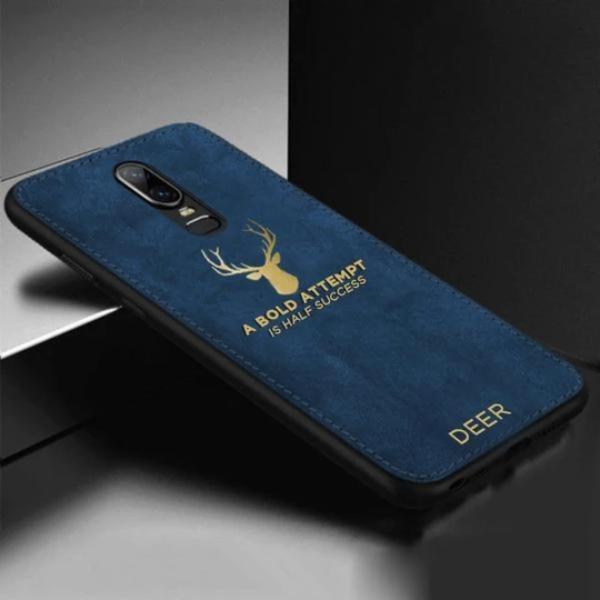 OnePlus 7 Pro Luxury Gold Textured Deer Pattern Soft Case