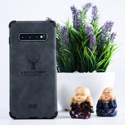 Galaxy S8 Plus Shockproof Deer Leather Texture Case