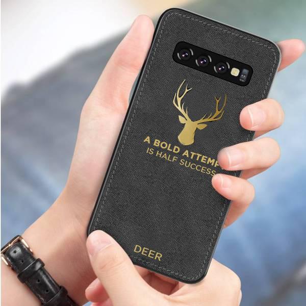 Galaxy S10 Luxury Gold Textured Deer Pattern Soft Case