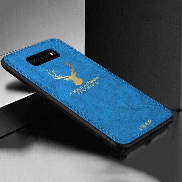 Galaxy S10 Luxury Gold Textured Deer Pattern Soft Case