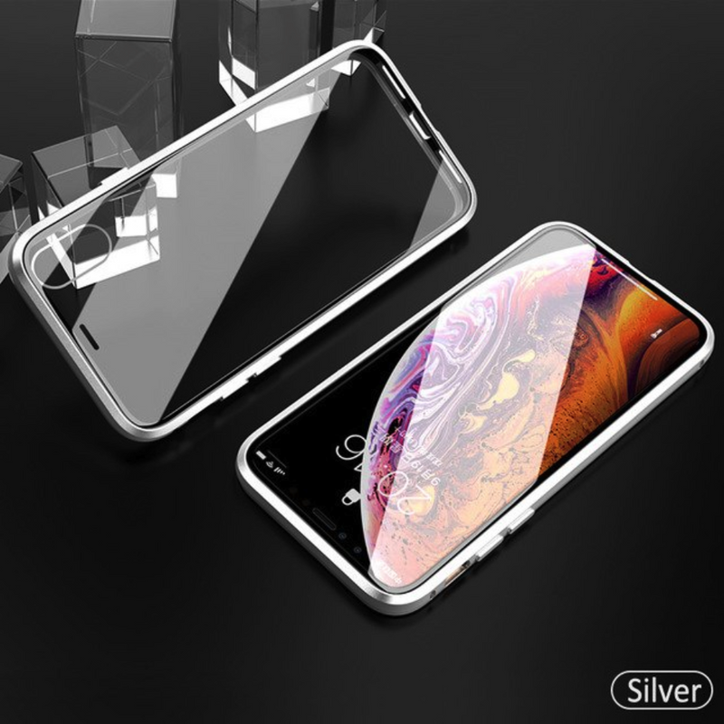 iPhone 11 Series Electronic Auto-Fit (Front+ Back) Glass Magnetic Case