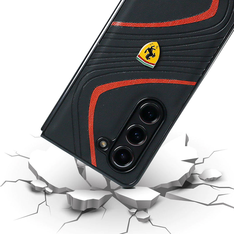 Ferrari® Galaxy Z Fold5 Luxurious Quilted Supercar Case