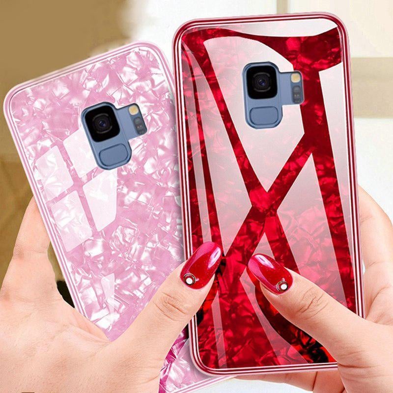 Galaxy S9 Dream Shell Textured Marble Case