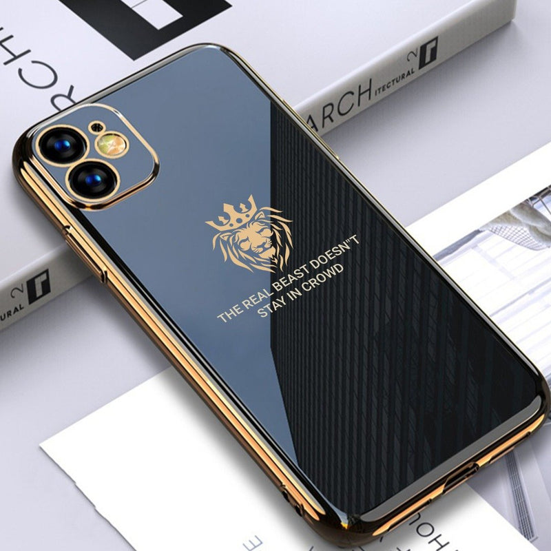 iPhone 11 Series Electroplating Lion Pattern Case