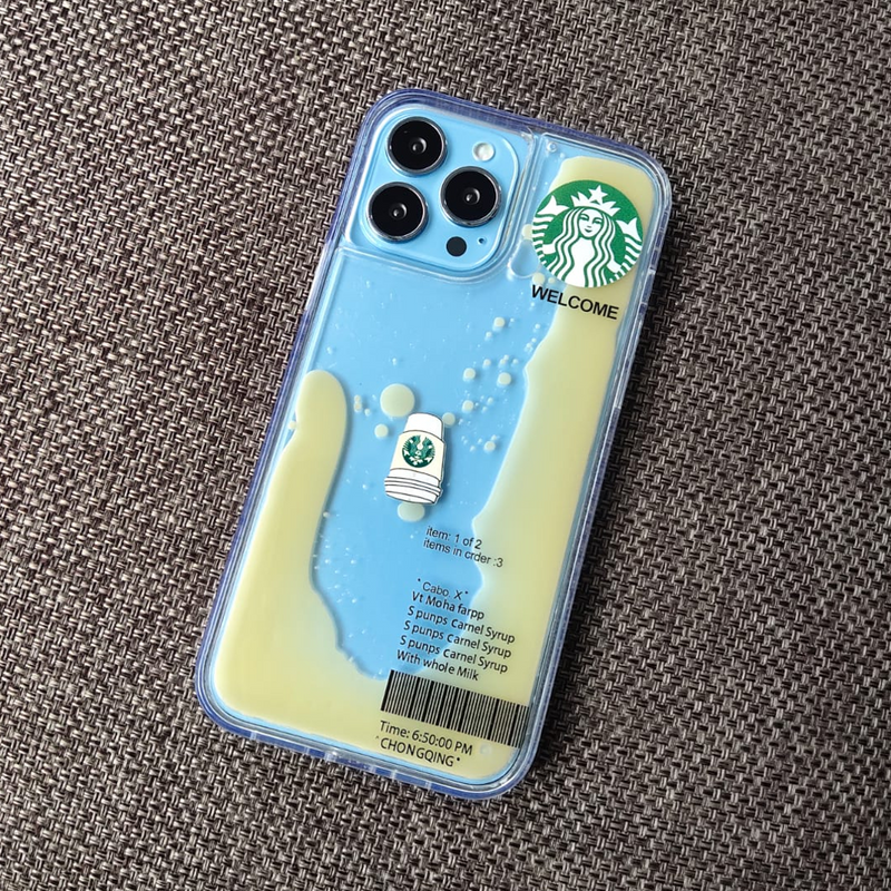 Coffee Edition Floating Gel Liquid Case - iPhone