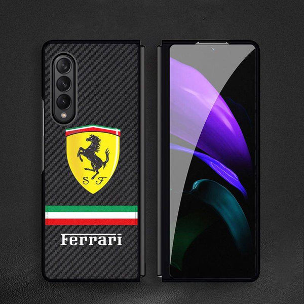 Galaxy Z Fold4 Luxurious Carbon Fiber Glass Case