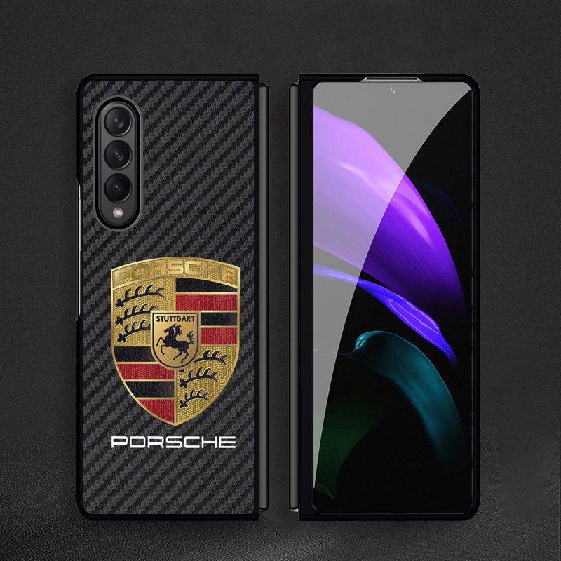 Galaxy Z Fold3 Luxurious Carbon Fiber Glass Case