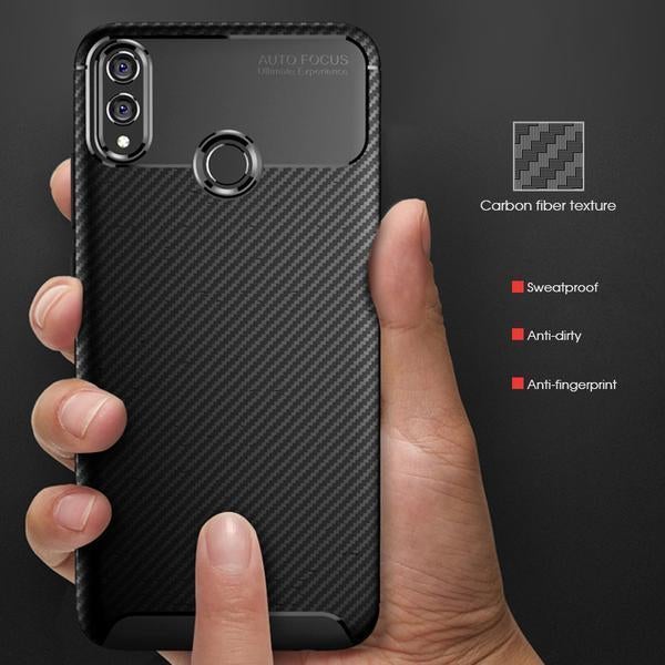 Galaxy A20 Frosted Carbon Fiber Shockproof Soft Case