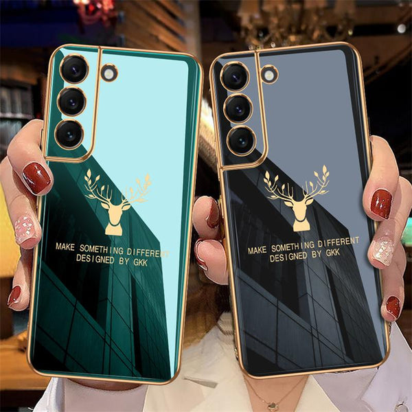 Galaxy S22 Electroplating Deer Print Soft Case