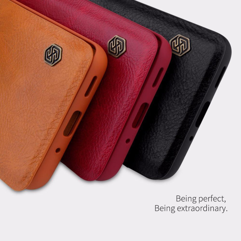 Galaxy S20 Genuine QIN Leather Flip Case