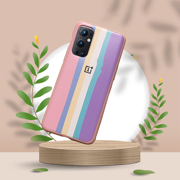 OnePlus 9 Pro Rainbow Liquid Silicone Logo Case