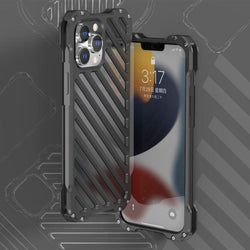 iPhone 13 R-Just Aluminium Alloy Grill Case