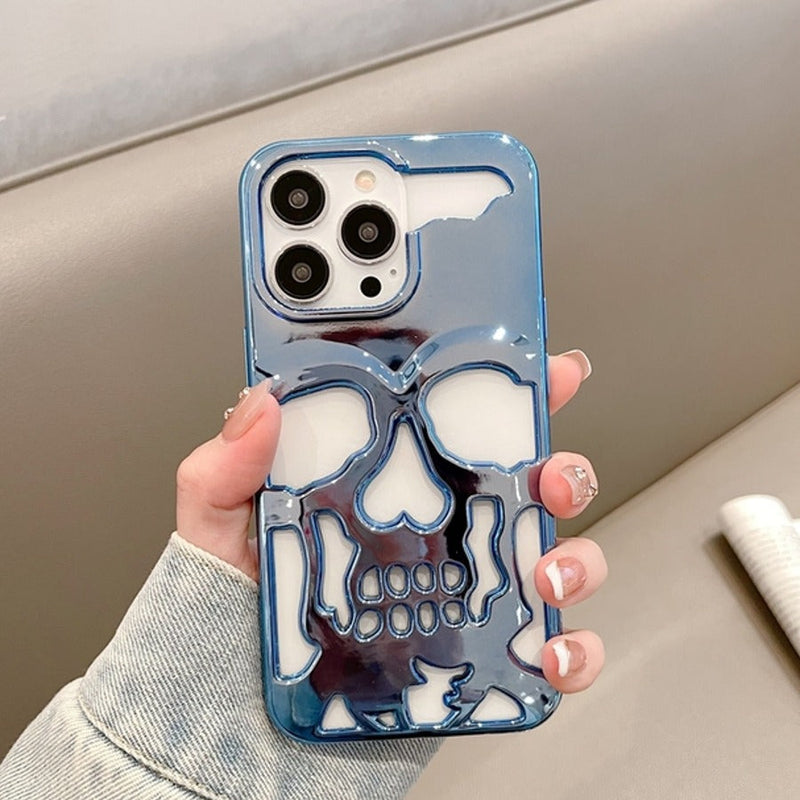 iPhone 13 Hollow Skull Design Case