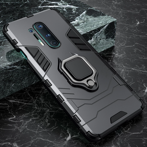 OnePlus Series Ring Buckle Kickstand Case With Tempered Glass