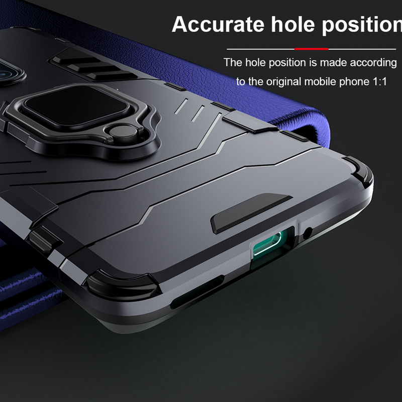 OnePlus Series Ring Buckle Kickstand Case With Tempered Glass