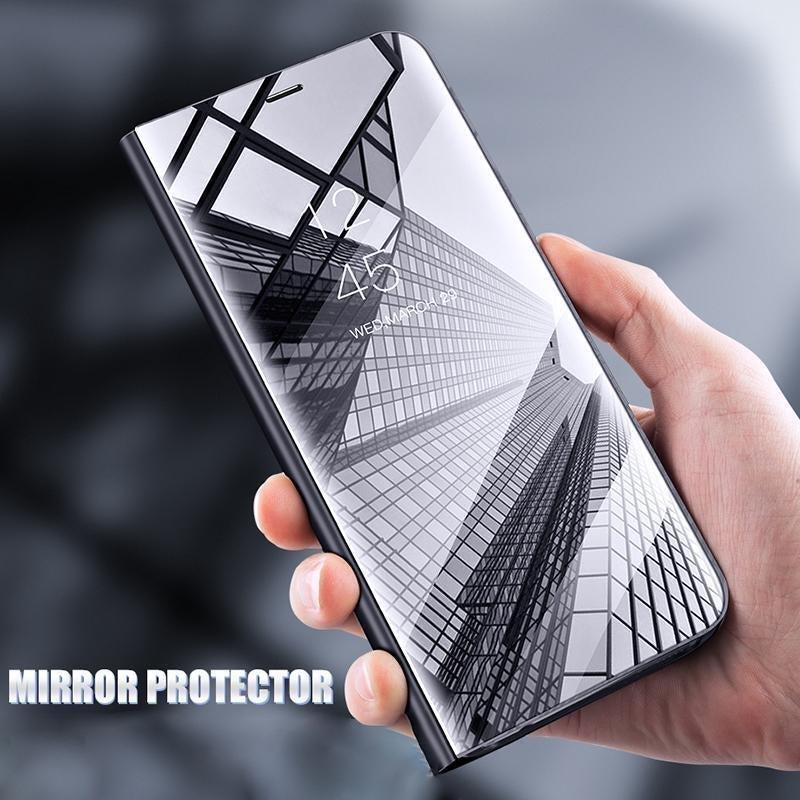 Galaxy M42 Mirror Clear View Flip Case