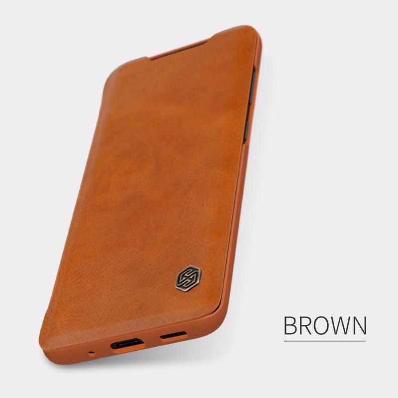 Galaxy S20 Genuine QIN Leather Flip Case