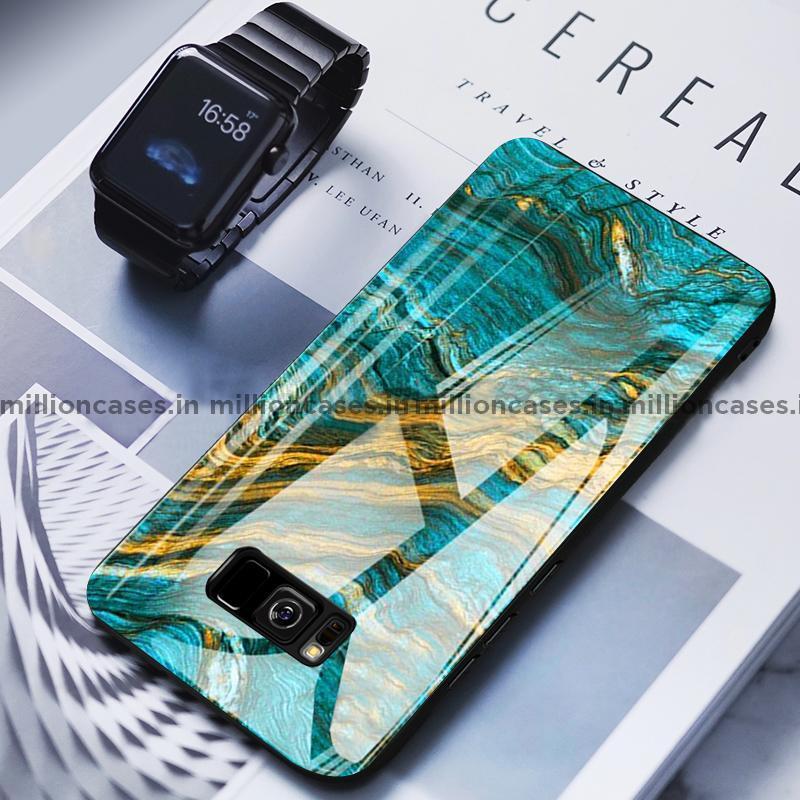 Galaxy S8 Soothing Sea Pattern Marble Glass Back Case