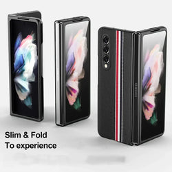 Galaxy Z Fold4 Luxury Leather Splice Case