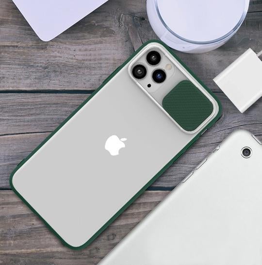 iPhone 11 Series Camera Lens Slide Protection Matte Case