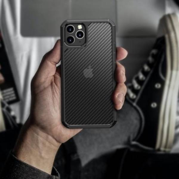 iPhone 12 Mini Opaque Matte Carbon Fiber TPU Armor Case