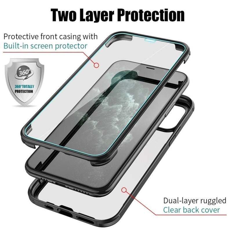 iPhone 12 Series (Front+Back) Hybrid Design Fiber Case