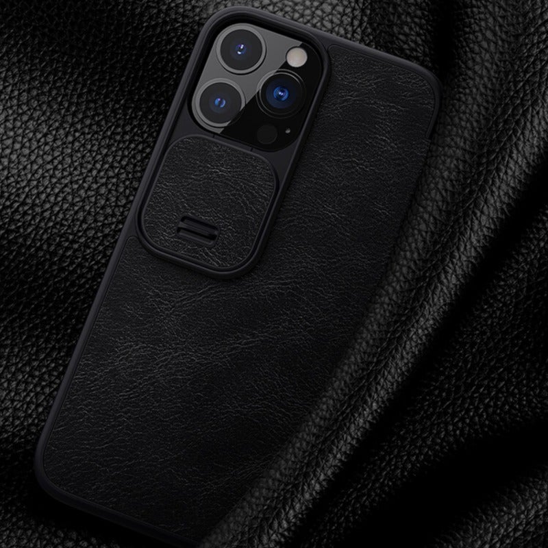 Camera Protection Qin Leather Flip Case