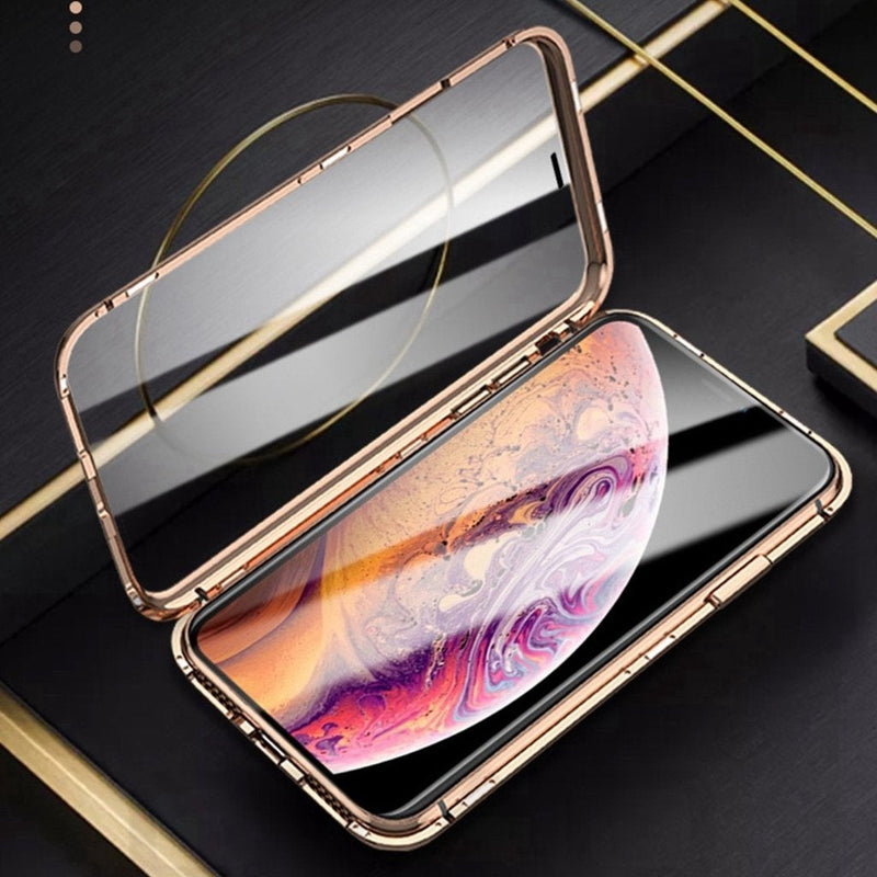 iPhone XR Electronic Auto-Fit (Front+ Back) Glass Magnetic Case