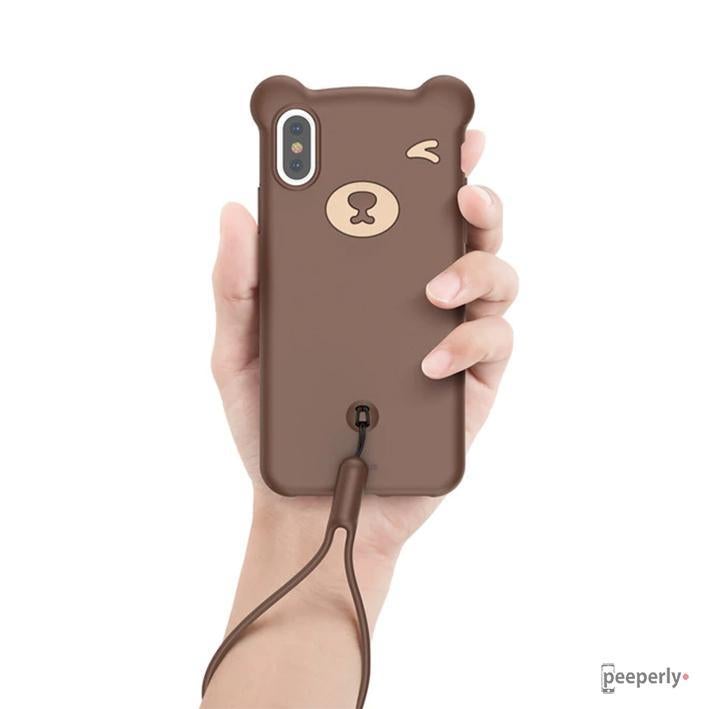 Baseus ® iPhone XS Max Bear Design Silicone Case