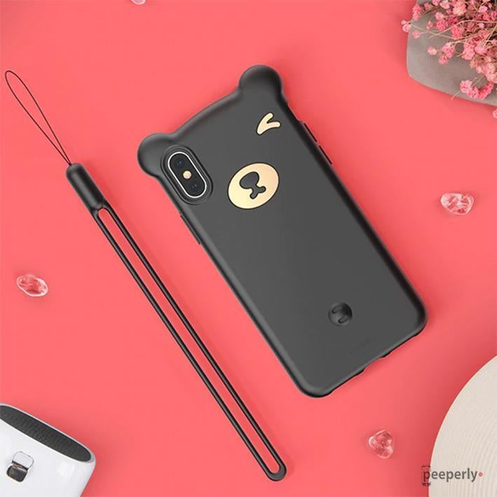 Baseus ® iPhone XS Max Bear Design Silicone Case