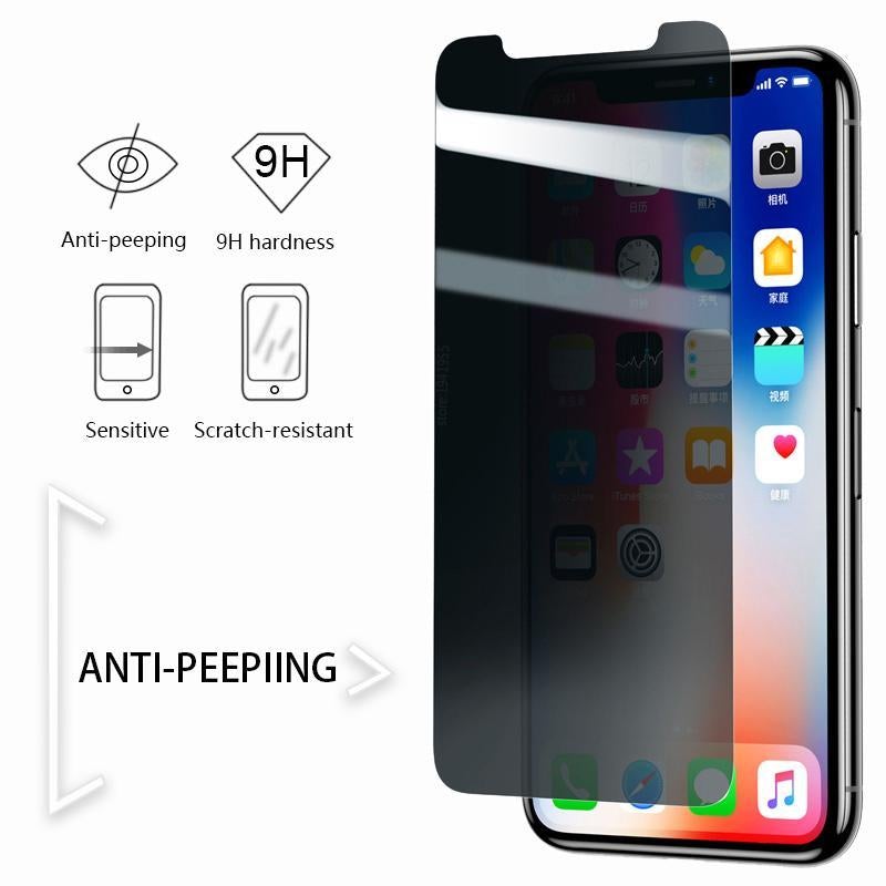 iPhone X Privacy Tempered Glass Screen Protector [Anti-Spy Glass]