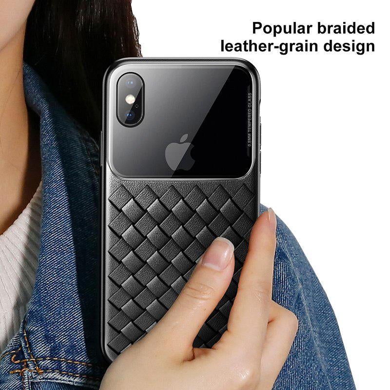 Baseus ® iPhone X Cross Knit Clear Window Case