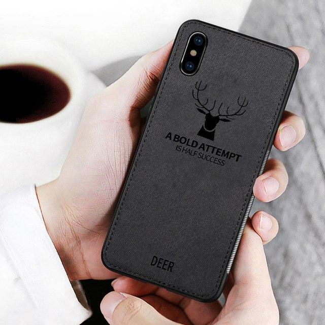 iPhone X Deer Pattern Inspirational Soft Case