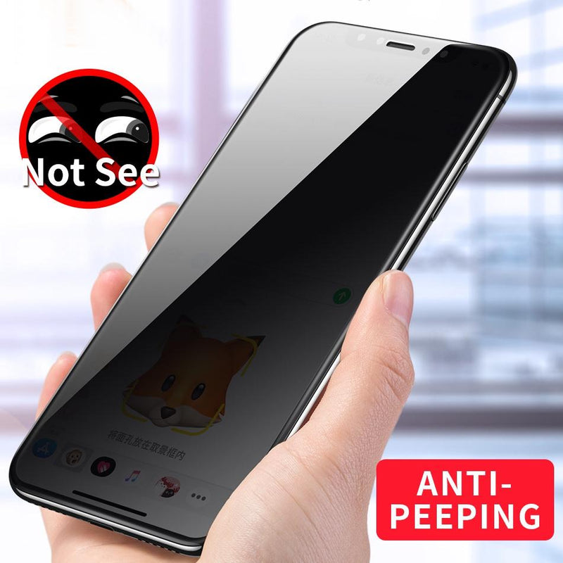 iPhone X Privacy Tempered Glass Screen Protector [Anti-Spy Glass]