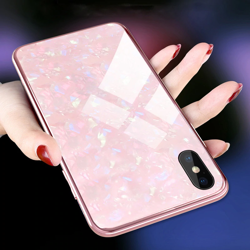 iPhone X Dream Shell Series Textured Marble Case