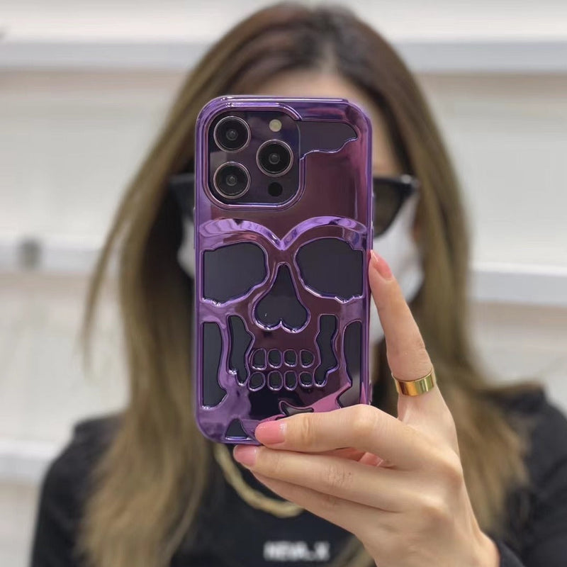 iPhone 12 Series Hollow Skull Design Case