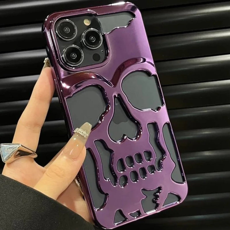 iPhone 12 Series Hollow Skull Design Case