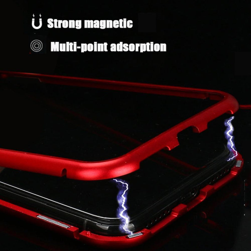 New Electronic Auto-Fit Magnetic Glass Case for iPhone