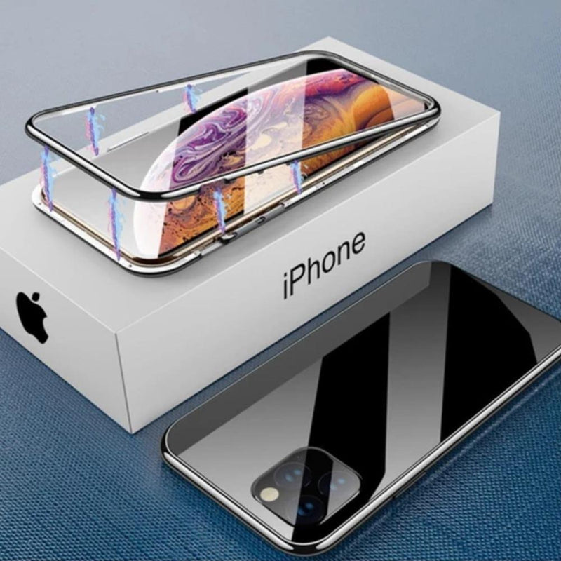 iPhone 11 Series Electronic Auto-Fit Magnetic Glass Case