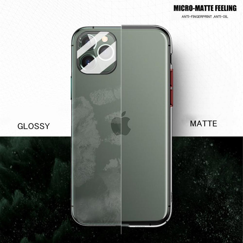 iPhone 11 Series Shockproof Matte Case With Camera Lens Guard