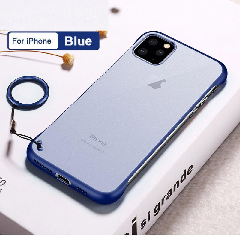 iPhone 11 Series (3 in 1 Combo) Frameless Transparent Case + Tempered Glass + Camera Lens Guard