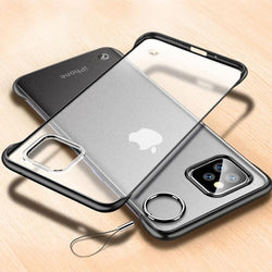 iPhone 11 Series (3 in 1 Combo) Frameless Transparent Case + Tempered Glass + Camera Lens Guard