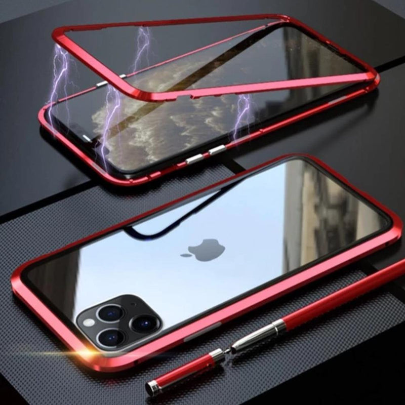 iPhone 11 Series Electronic Auto-Fit Magnetic Glass Case